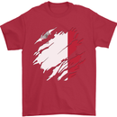 Torn Malta Flag Maltese Day Football Mens T-Shirt 100% Cotton Red