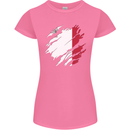 Torn Malta Flag Maltese Day Football Womens Petite Cut T-Shirt Azalea