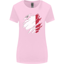 Torn Malta Flag Maltese Day Football Womens Wider Cut T-Shirt Light Pink