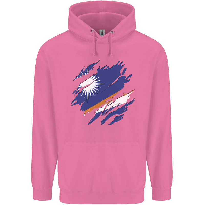 Torn Marshall Islands Flag Day Football Childrens Kids Hoodie Azalea