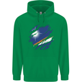 Torn Marshall Islands Flag Day Football Childrens Kids Hoodie Irish Green