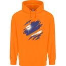 Torn Marshall Islands Flag Day Football Childrens Kids Hoodie Orange