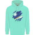 Torn Marshall Islands Flag Day Football Childrens Kids Hoodie Peppermint