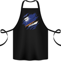 Torn Marshall Islands Flag Day Football Cotton Apron 100% Organic Black