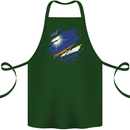 Torn Marshall Islands Flag Day Football Cotton Apron 100% Organic Forest Green