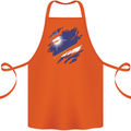 Torn Marshall Islands Flag Day Football Cotton Apron 100% Organic Orange