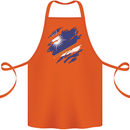 Torn Marshall Islands Flag Day Football Cotton Apron 100% Organic Orange