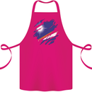 Torn Marshall Islands Flag Day Football Cotton Apron 100% Organic Pink