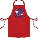 Torn Marshall Islands Flag Day Football Cotton Apron 100% Organic Red