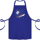 Torn Marshall Islands Flag Day Football Cotton Apron 100% Organic Royal Blue