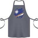 Torn Marshall Islands Flag Day Football Cotton Apron 100% Organic Steel