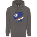 Torn Marshall Islands Flag Day Football Mens 80% Cotton Hoodie Charcoal