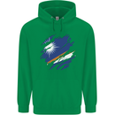 Torn Marshall Islands Flag Day Football Mens 80% Cotton Hoodie Irish Green
