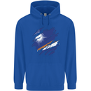 Torn Marshall Islands Flag Day Football Mens 80% Cotton Hoodie Royal Blue