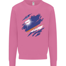 Torn Marshall Islands Flag Day Football Mens Sweatshirt Jumper Azalea