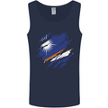 Torn Marshall Islands Flag Day Football Mens Vest Tank Top Navy Blue