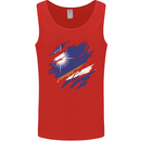 Torn Marshall Islands Flag Day Football Mens Vest Tank Top Red
