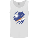 Torn Marshall Islands Flag Day Football Mens Vest Tank Top White