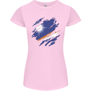 Torn Marshall Islands Flag Day Football Womens Petite Cut T-Shirt Light Pink