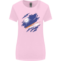 Torn Marshall Islands Flag Day Football Womens Wider Cut T-Shirt Light Pink