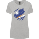 Torn Marshall Islands Flag Day Football Womens Wider Cut T-Shirt Sports Grey