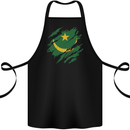Torn Mauritania Flag Mauritanian Day Football Cotton Apron 100% Organic Black