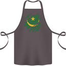 Torn Mauritania Flag Mauritanian Day Football Cotton Apron 100% Organic Dark Grey