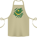 Torn Mauritania Flag Mauritanian Day Football Cotton Apron 100% Organic Khaki