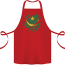 Torn Mauritania Flag Mauritanian Day Football Cotton Apron 100% Organic Red