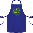 Torn Mauritania Flag Mauritanian Day Football Cotton Apron 100% Organic Royal Blue