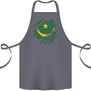 Torn Mauritania Flag Mauritanian Day Football Cotton Apron 100% Organic Steel