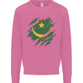 Torn Mauritania Flag Mauritanian Day Football Mens Sweatshirt Jumper Azalea