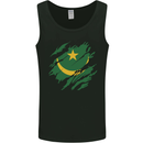 Torn Mauritania Flag Mauritanian Day Football Mens Vest Tank Top Black