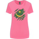 Torn Mauritania Flag Mauritanian Day Football Womens Wider Cut T-Shirt Azalea