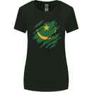 Torn Mauritania Flag Mauritanian Day Football Womens Wider Cut T-Shirt Black