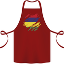 Torn Mauritius Flag Mauritians Day Football Cotton Apron 100% Organic Maroon