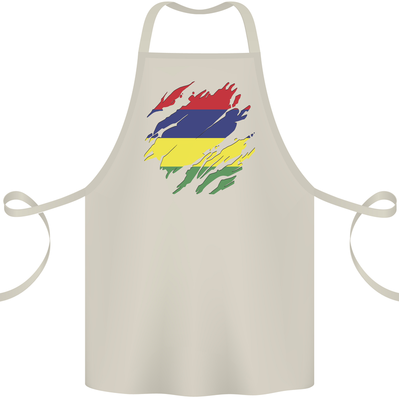 Torn Mauritius Flag Mauritians Day Football Cotton Apron 100% Organic Natural