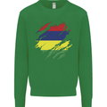 Torn Mauritius Flag Mauritians Day Football Kids Sweatshirt Jumper Irish Green