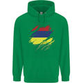 Torn Mauritius Flag Mauritians Day Football Mens 80% Cotton Hoodie Irish Green