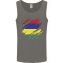 Torn Mauritius Flag Mauritians Day Football Mens Vest Tank Top Charcoal
