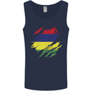 Torn Mauritius Flag Mauritians Day Football Mens Vest Tank Top Navy Blue