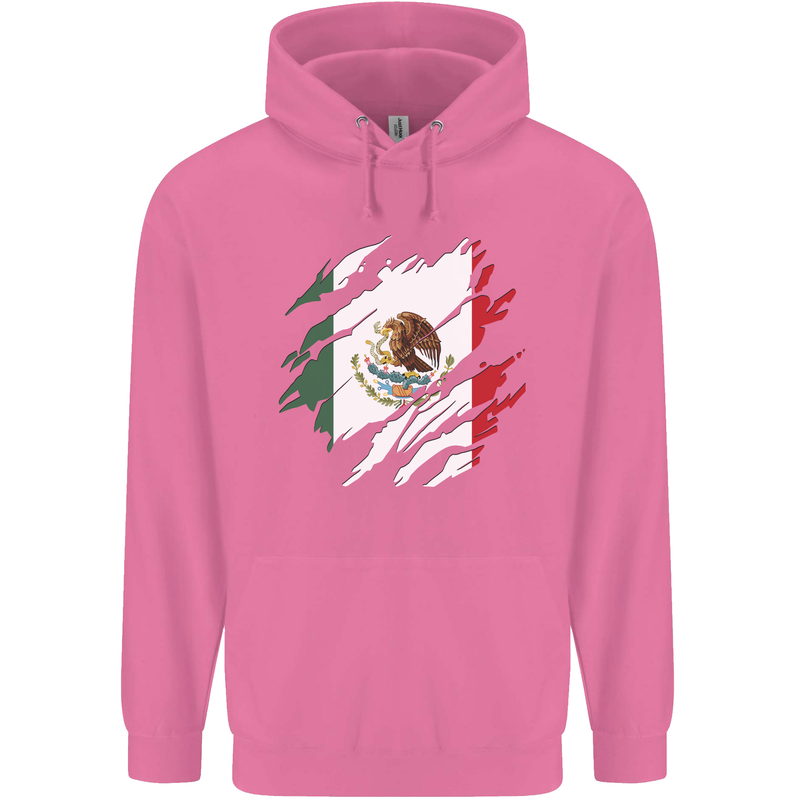 Torn Mexico Flag Mexican Day Football Childrens Kids Hoodie Azalea
