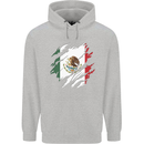 Torn Mexico Flag Mexican Day Football Childrens Kids Hoodie Sports Grey