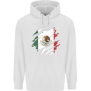 Torn Mexico Flag Mexican Day Football Childrens Kids Hoodie White