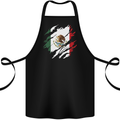 Torn Mexico Flag Mexican Day Football Cotton Apron 100% Organic Black