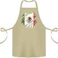 Torn Mexico Flag Mexican Day Football Cotton Apron 100% Organic Khaki