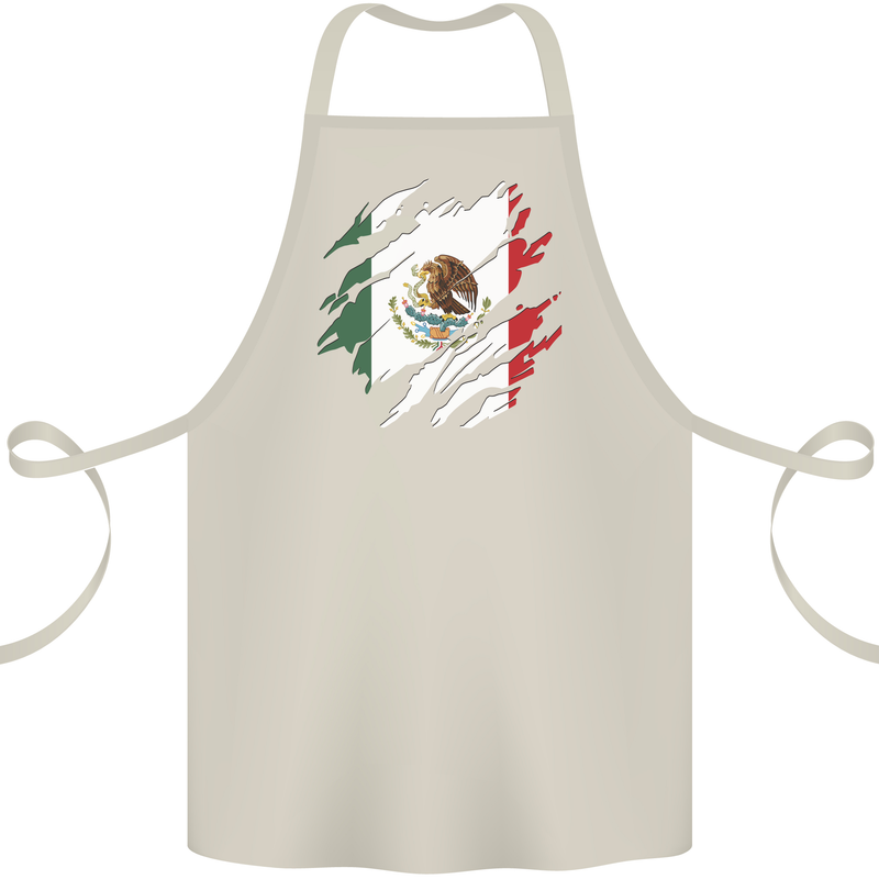 Torn Mexico Flag Mexican Day Football Cotton Apron 100% Organic Natural