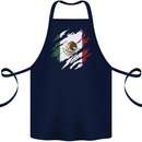 Torn Mexico Flag Mexican Day Football Cotton Apron 100% Organic Navy Blue