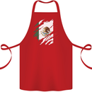 Torn Mexico Flag Mexican Day Football Cotton Apron 100% Organic Red