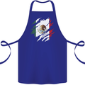 Torn Mexico Flag Mexican Day Football Cotton Apron 100% Organic Royal Blue